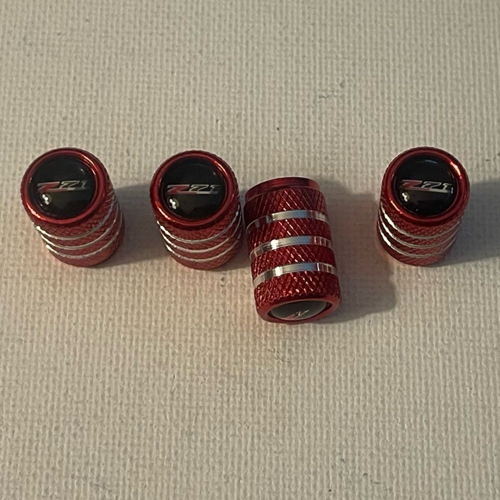 Chevrolet Z71 Logo valve Stem caps in Red set of 4 NWT